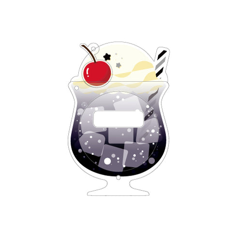 『推し活グッズ【ときメーク】』推し色クリームソーダ 缶バッジフレーム【大】_黒