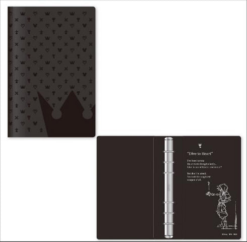 『キングダムハーツ』ステーショナリー 本革システム手帳カバー ブラック