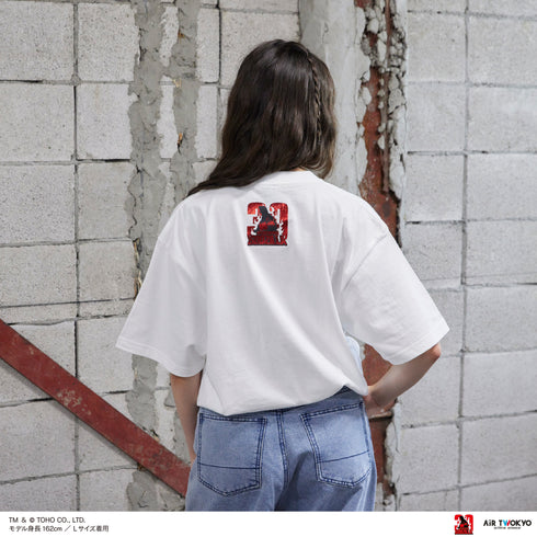 『ゴジラVデストロイア』30周年 シーンイラストTシャツ 1(呉爾羅)ホワイト