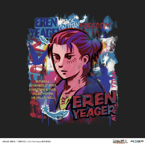 『進撃の巨人』The Final Season ウォールアートTシャツ(エレン)