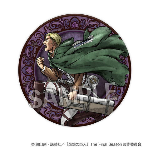 『進撃の巨人』激高!!ギラギラ缶バッジ 大 エルヴィン