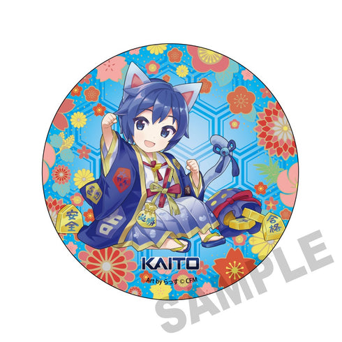 『初音ミク×招き猫』メガ缶バッジスタンド KAITO Art by らっす