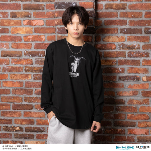『DEATH NOTE』第1弾 シーンイラストロングスリーブTシャツ 3(夜神月&弥海砂&リューク)ブラック