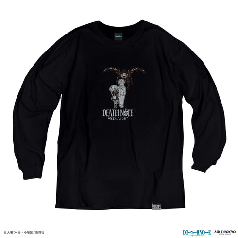 『DEATH NOTE』第1弾 シーンイラストロングスリーブTシャツ 3(夜神月&弥海砂&リューク)ブラック