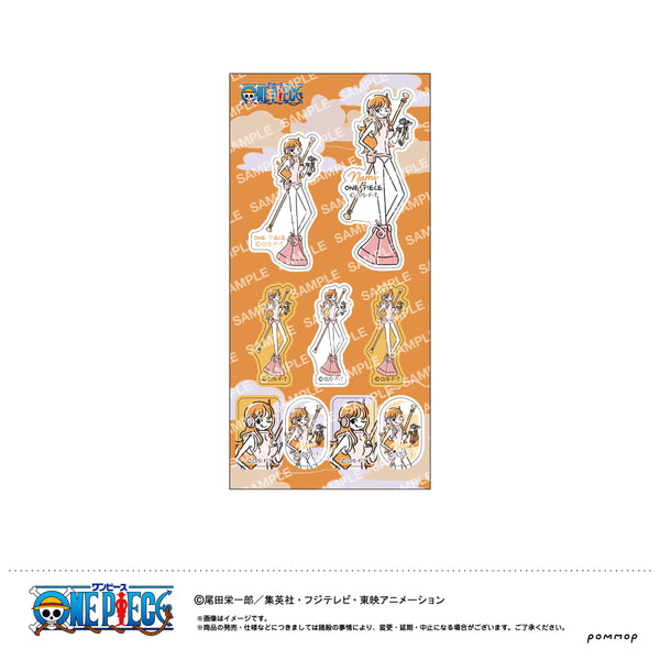 『ワンピース ONE PIECE』ステッカー-ゆるスタ第1弾-(C ナミ)