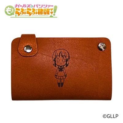 "Girls und Panzer: Love Love Operation!" Leather Slide Card Case - Miho Nishizumi