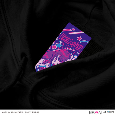 『【推しの子】』TVアニメ第2弾 モノトーンシーンイラストパーカー 5(黒川あかね&アクア)ブラック