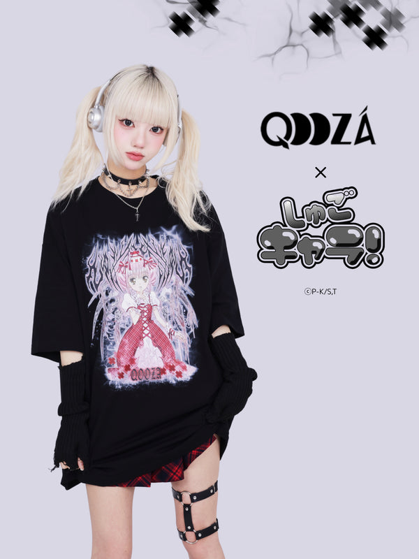 『しゅごキャラ!』QOOZA × しゅごキャラ! / ビックシルエット TEE