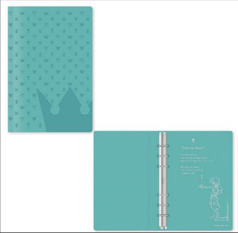 『キングダムハーツ』ステーショナリー 本革システム手帳カバー エメラルドグリーン