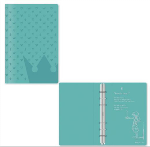 『キングダムハーツ』ステーショナリー 本革システム手帳カバー エメラルドグリーン