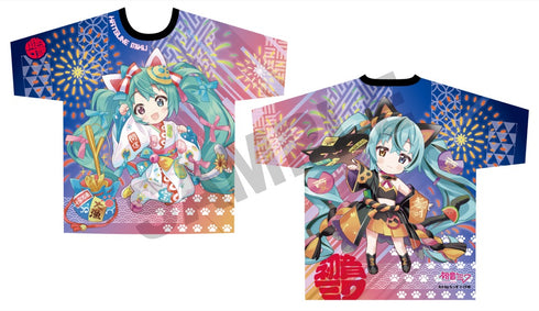 『初音ミク×招き猫』フルグラフィックTシャツ Art by らっす