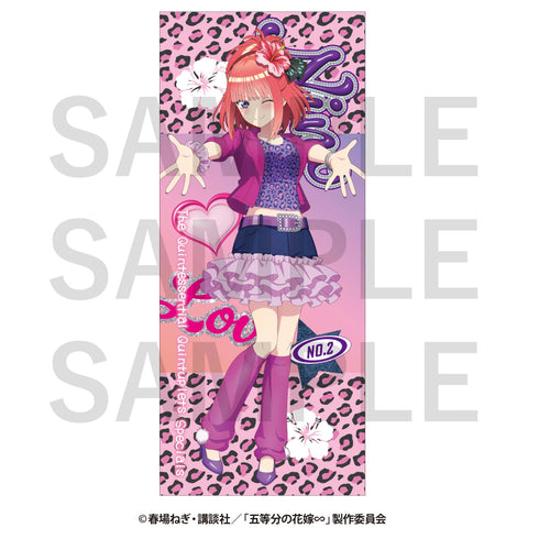 『五等分の花嫁∽』-平成レトロStyle- フェイスタオル 中野二乃