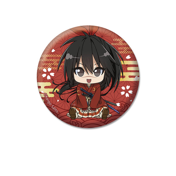 『異世界サムライ』 ぺたん娘缶バッジ 月鍔ギンコ2