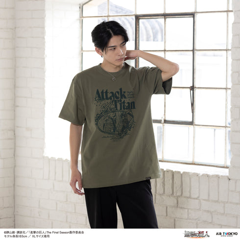 『進撃の巨人』TVアニメ 第11弾 シーンイラストTシャツ 2(エルヴィン&リヴァイ)