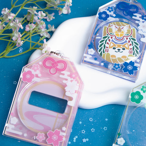 『推し活グッズ【ときメーク】』お守り缶バッジフレーム_青