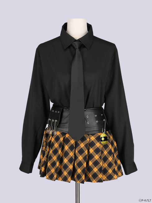 『しゅごキャラ!』QOOZA × しゅごキャラ! / チャーム付きレザーチェックスカート〔ダイヤモデル〕