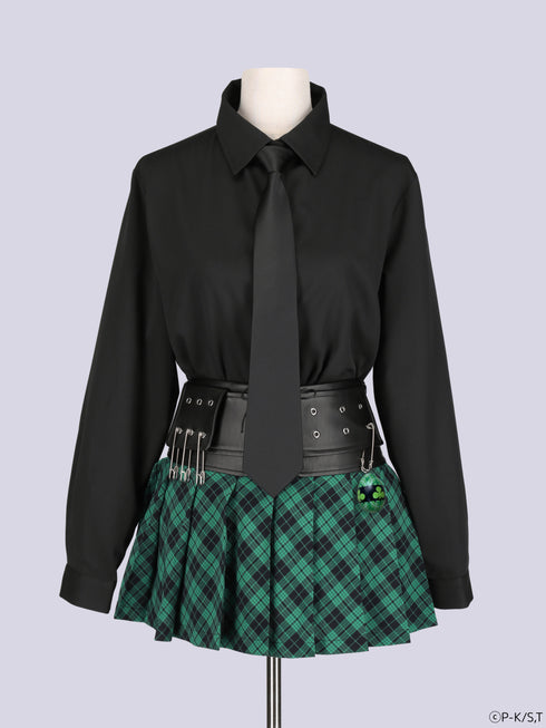 『しゅごキャラ!』QOOZA × しゅごキャラ! / チャーム付きレザーチェックスカート〔スゥモデル〕