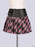 『しゅごキャラ!』QOOZA × しゅごキャラ! / チャーム付きレザーチェックスカート〔ランモデル〕