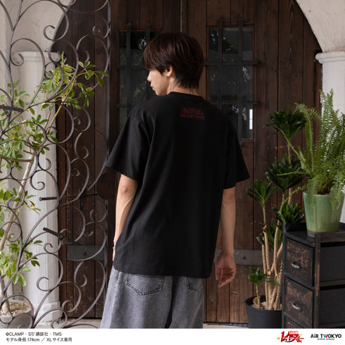 『魔法騎士レイアース』第2弾 デコラティブTシャツ 1(獅堂光&ノヴァ)ブラック