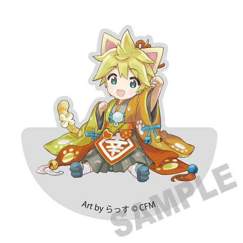 『初音ミク×招き猫』ゆらゆらアクリルブロック 鏡音レン Art by らっす