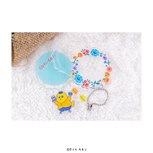 『COJI-COJI Flower Break Time』シャカシャカアクリルキーホルダー Flower Break Time 01.コジコジ