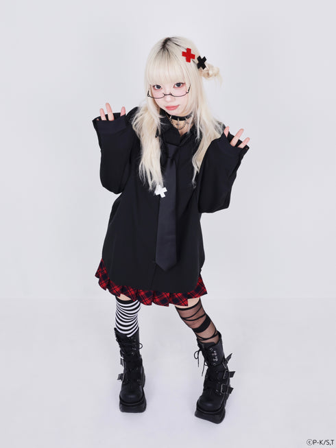 『しゅごキャラ!』QOOZA × しゅごキャラ! / ブラックシャツネクタイ