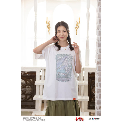 『魔法騎士レイアース』第1弾 デコラティブTシャツ(龍咲海) ホワイト