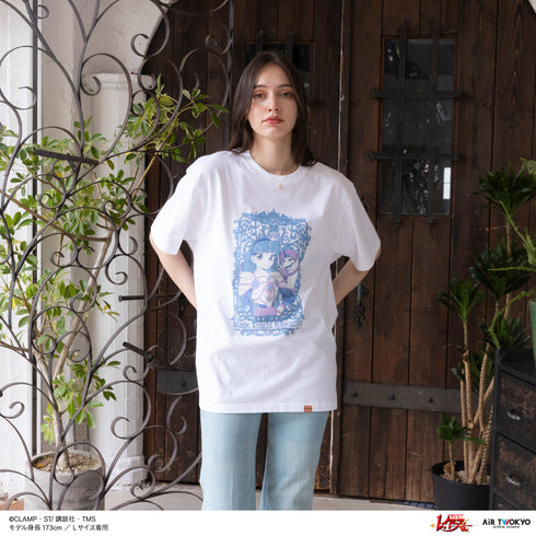 『魔法騎士レイアース』第2弾 デコラティブTシャツ 2(龍咲海&クレフ)ホワイト