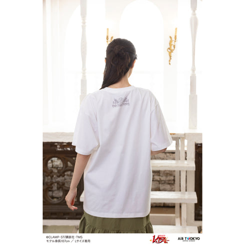 『魔法騎士レイアース』第1弾 デコラティブTシャツ(龍咲海) ホワイト