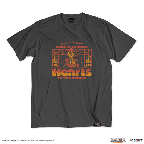 『進撃の巨人』TVアニメ シーンイラストTシャツ 3(本物の敬礼)