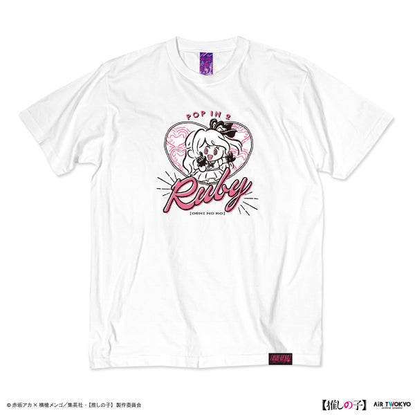 『【推しの子】』TVアニメ第2弾 モノトーンシーンイラストTシャツ 3(ルビー)ホワイト