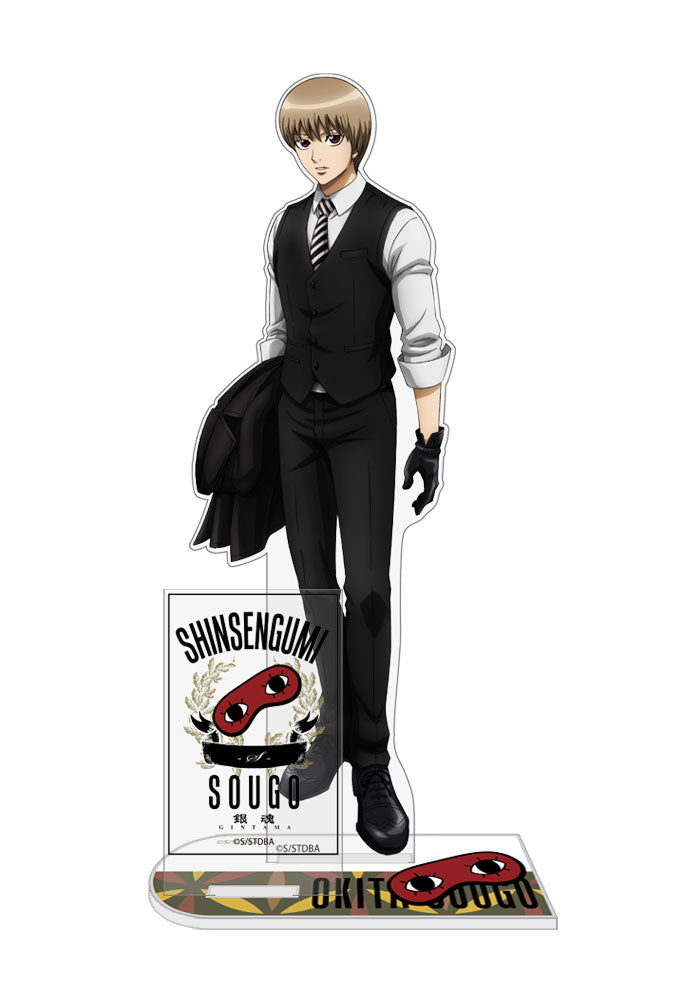 銀魂 沖田総悟 見返り 缶バッジ アクリルスタンド 銀魂 描き下ろし 沖田総悟 缶バッジ 屋台食べ歩きVer.（再販）[コスパ