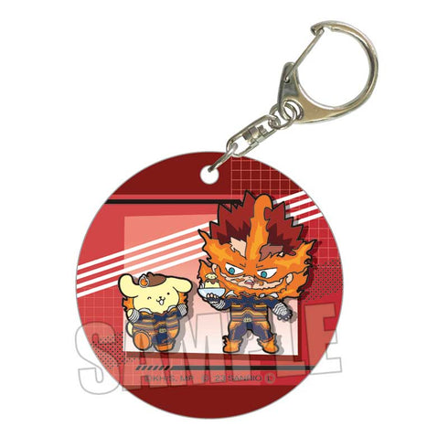 『僕のヒーローアカデミア×サンリオキャラクターズ2』やわらかクリアチャーム / エンデヴァー・ポムポムプリン