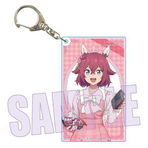 "Uma Musume: Cinderella Gray" Slightly Oversized Acrylic Keychain / Sakura Chiyono-O (Chocolate)