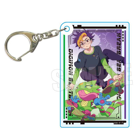 『DIGIMON BEATBREAK』アクリルキーホルダー /天馬 トモロウ&ゲッコーモン Skater ver.