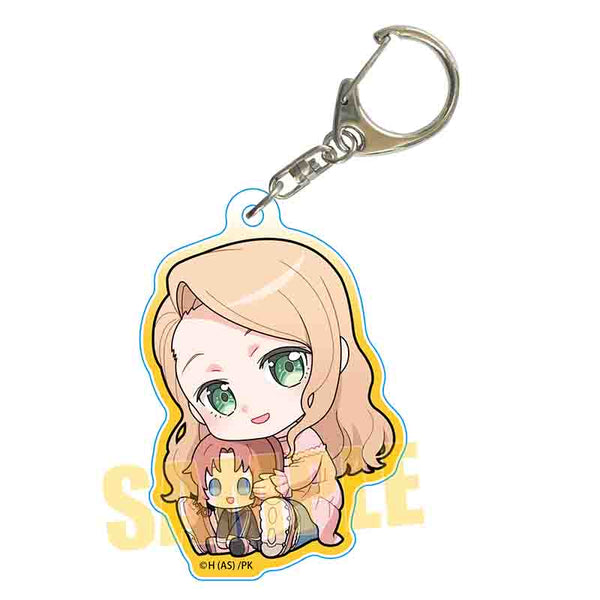 "Kamiina Peony: When Drunk, It Resembles a Lily" Tightly Packed Acrylic Keychain / Hokuto Yaeka
