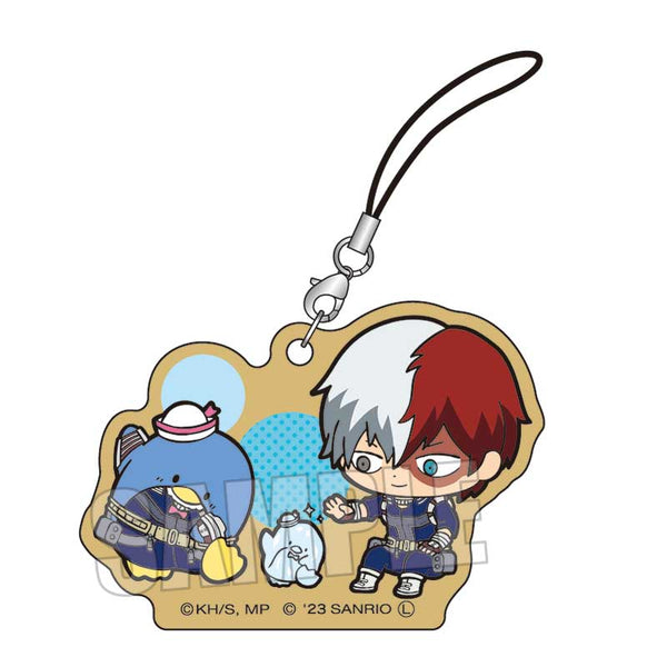 『僕のヒーローアカデミア×サンリオキャラクターズ2』木札ストラップ / 轟焦凍・タキシードサム