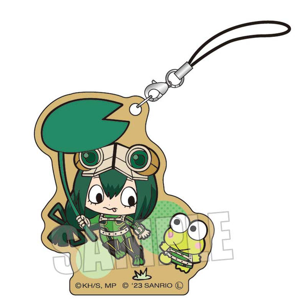 『僕のヒーローアカデミア×サンリオキャラクターズ2』木札ストラップ / 蛙吹梅雨・けろけろけろっぴ