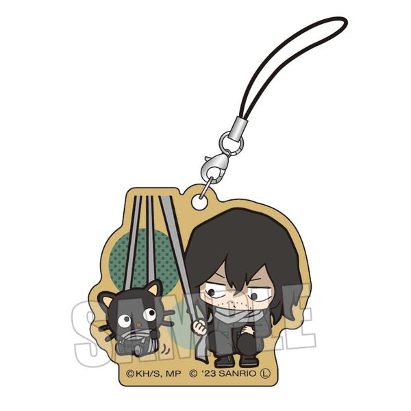 『僕のヒーローアカデミア×サンリオキャラクターズ2』木札ストラップ / 相澤消太・チョコキャット
