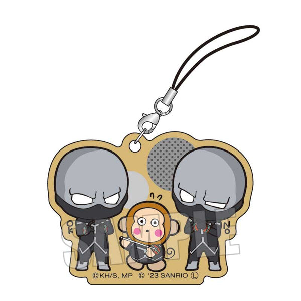 『僕のヒーローアカデミア×サンリオキャラクターズ2』木札ストラップ / トゥワイス・おさるのもんきち