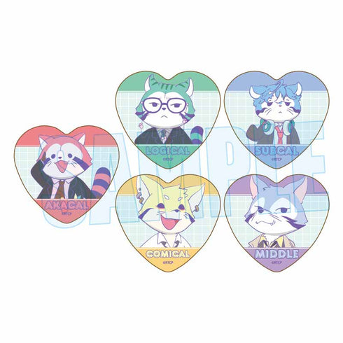 『あらいぐま カルカル団』トレーディングハート缶バッジ【BOX】【202504再販】