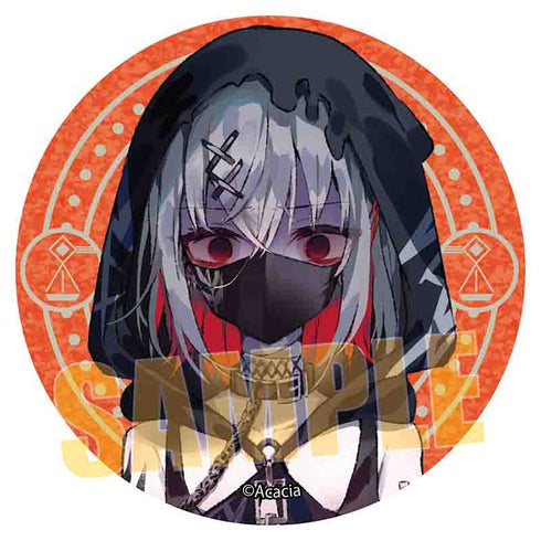『魔法少女ノ魔女裁判』グリッター缶バッジ /紫藤アリサ