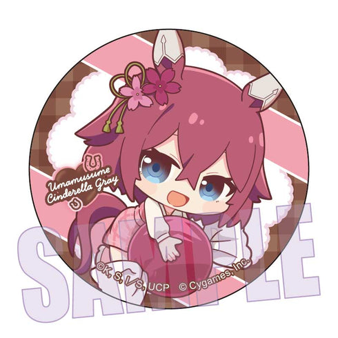 『ウマ娘 シンデレラグレイ』缶バッジ /サクラチヨノオー(チョコレート)