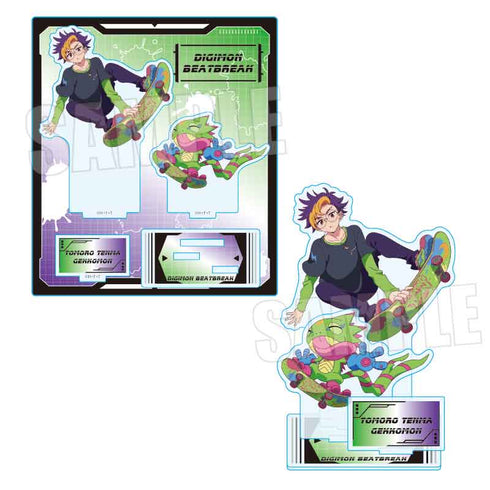 『DIGIMON BEATBREAK』アクリルスタンド /天馬 トモロウ&ゲッコーモン Skater ver.