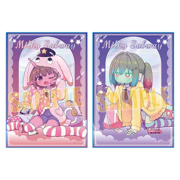 『銀河特急 ミルキー☆サブウェイ』らくピタポスター /チハル&マキナ(パジャマパーティー)