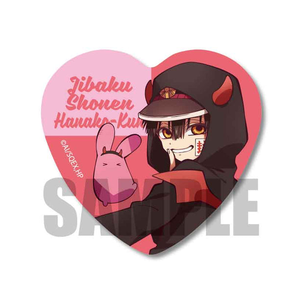 『地縛少年花子くん』ハート缶バッジ  小悪魔パーカーver./花子くん(小悪魔もっけ)【202502再販】