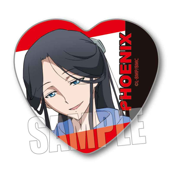 『ビックリメン』ハート缶バッジ/フェニックス