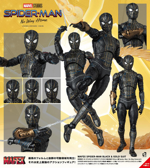 《蜘蛛人》MAFEX 黑金戰衣