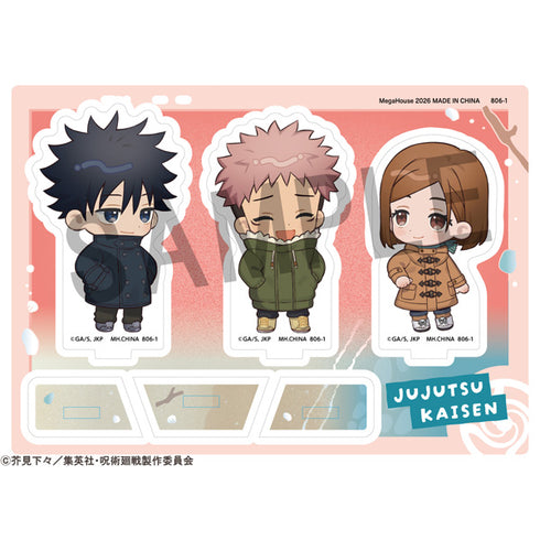 "Jujutsu Kaisen" Acrylic Stand: Buddy Collection 5th Anniversary - Megumi Fushiguro, Yuji Itadori, and Nobara Kugisaki