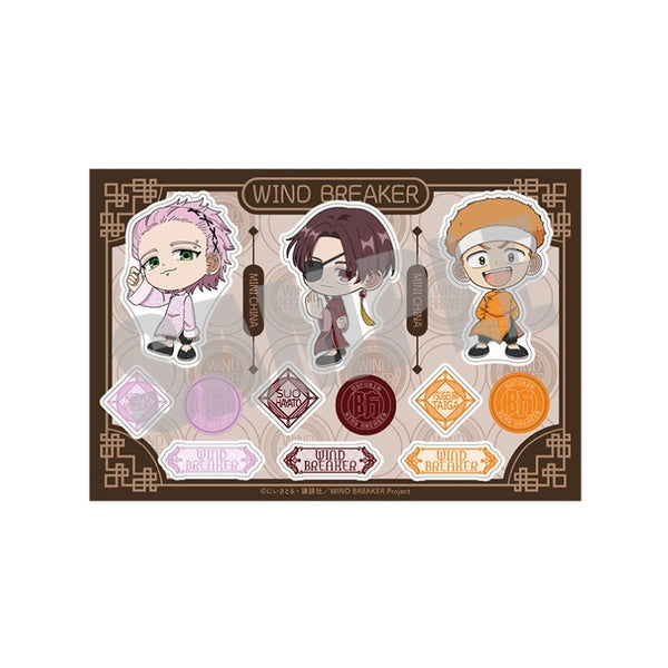 『WIND BREAKER』ステッカー 蘇枋 隼飛&桐生 三輝&柘浦 大河 MINI CHINA ver.
